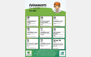 	Les évènements du mois d'avril
